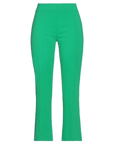 RUE DU BAC Casual trouser Green 52% Cotton, 40% Polyamide, 8% Elastane