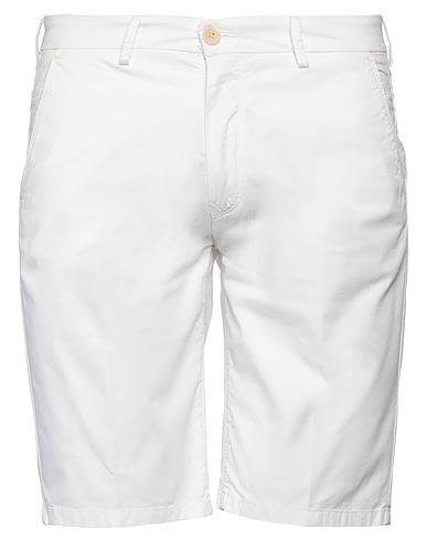 MANUEL RITZ Shorts & Bermuda White 97% Cotton, 3% Elastane