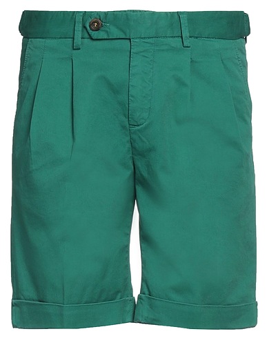 MANUEL RITZ Shorts & Bermuda Green 97% Cotton, 3% Elastane