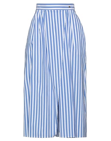 ELISABETTA FRANCHI Midi skirt Azure 76% Cotton, 20% Polyamide, 4% Elastane