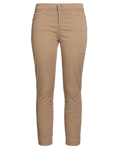 KAOS JEANS Casual pants Camel 98% Cotton, 2% Elastane