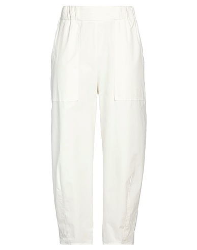 ALESSIA SANTI Casual pants White 97% Cotton, 3% Elastane