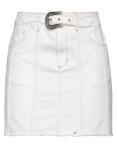 LIU •JO Denim skirt White 100% Cotton