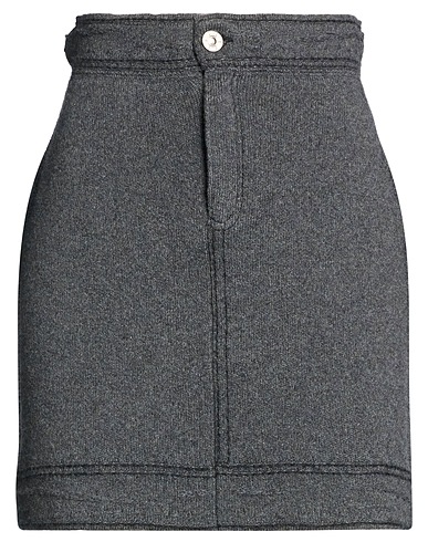 BARRIE Mini skirt ANTRACITE 64% Cashmere, 36% Cotton