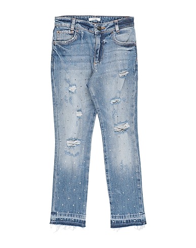 LIU •JO Denim trousers Blue 99% Cotton, 1% Elastane