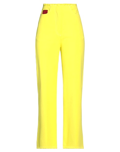 AGNONA Casual trouser Lime green 96% Cotton, 4% Elastane, Viscose