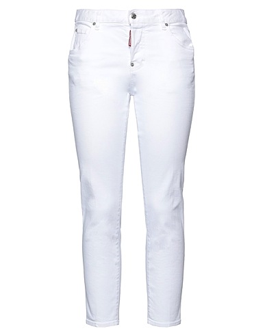 DSQUARED2 Denim trousers White 97% Cotton, 3% Elastane