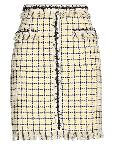 MSGM Mini skirt Yellow 62% Cotton, 34% Polyester, 4% Other Fibres