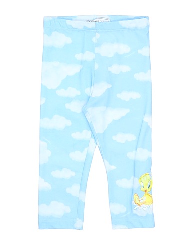 MONNALISA Leggings Sky blue 92% Cotton, 8% Elastane