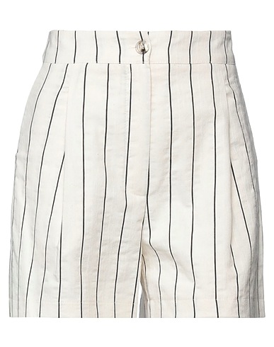WHITE WISE Shorts & Bermuda Ivory 65% Cotton, 30% Polyester, 5% Other Fibres
