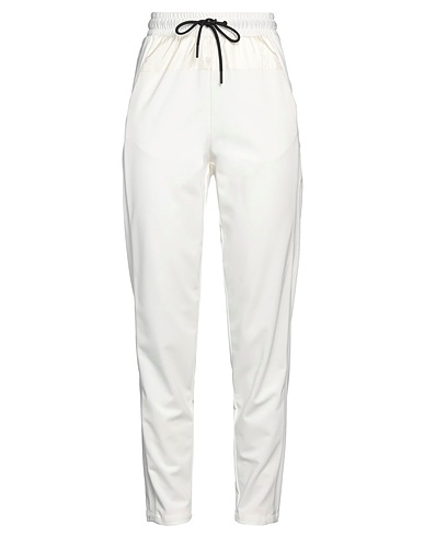 PEOPLE OF SHIBUYA Casual trouser Ivory 58% Rayon, 34% Polyamide, 8% Elastane