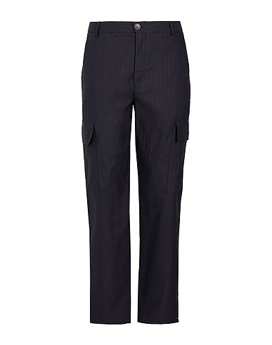 8 by YOOX Cargo LINEN BLEND CARGO PANTS WITH PATCH POCKETS
 Black 56% Linen, 44% Cotton