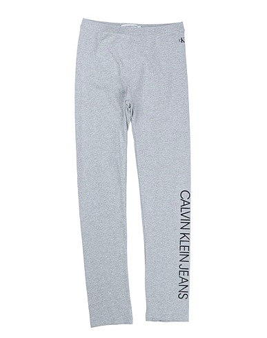 CALVIN KLEIN JEANS Gym leggings Grey 94% Cotton, 6% Elastane