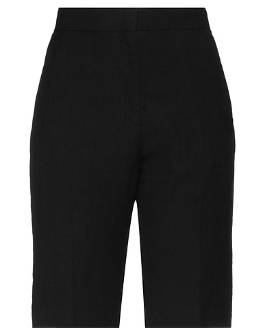 KRIZIA Shorts & Bermuda Black 66% Viscose, 34% Linen