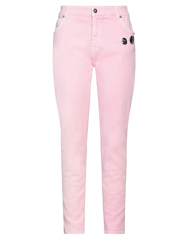 JOHN RICHMOND Denim trousers Pink 98% Cotton, 2% Elastane