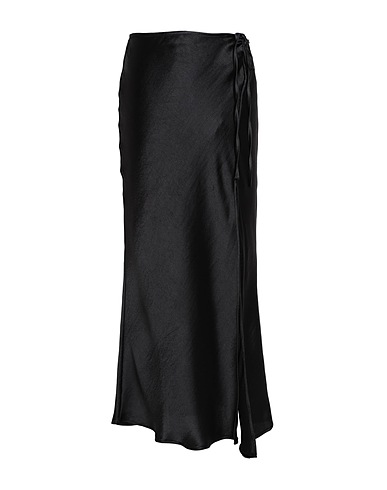 TOPSHOP Long skirt Black 65% Polyester, 35% Elastomultiester