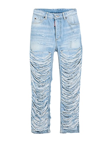 DSQUARED2 Pantaloni jeans Blu 100% Cotone, Pelle di bovino