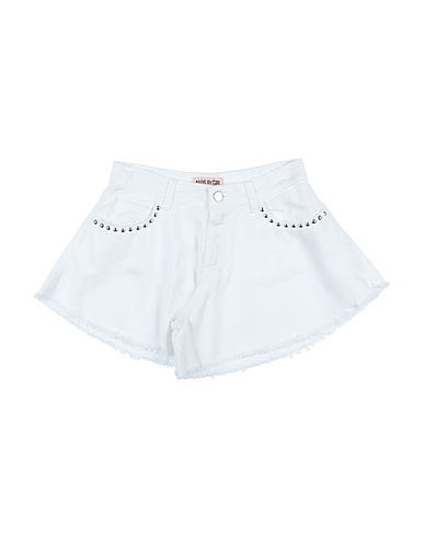 ANIYE BY Denim shorts GIRL White 100% Cotton