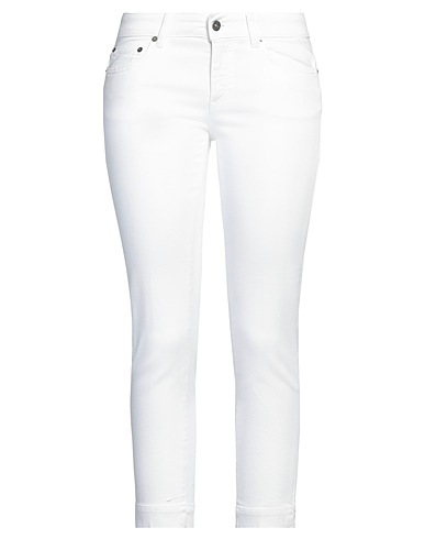 DONDUP Pantalone Bianco 92% Cotone, 6% Elastomultiestere, 2% Elastan