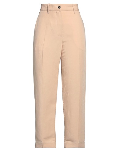 NINE IN THE MORNING Pantalón Beige 57% Lino, 40% Viscosa, 3% Elastán