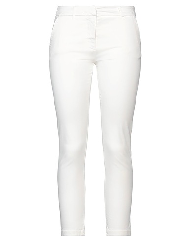 KONTATTO Casual trouser White 97% Cotton, 3% Elastane