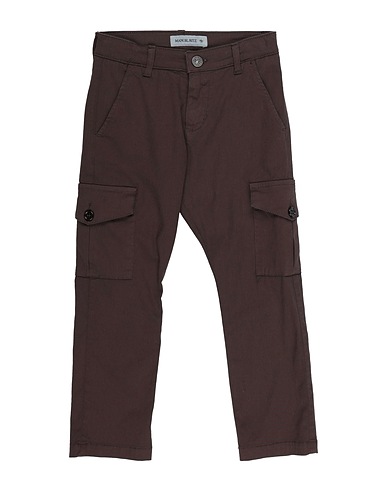 MANUEL RITZ Casual trouser Brown 95% Cotton, 5% Elastane
