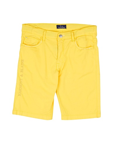 HARMONT & BLAINE Shorts & Bermuda Yellow 98% Cotton, 2% Elastane