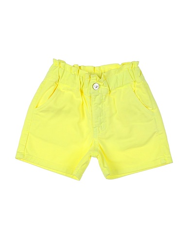 GAëLLE Paris Denim shorts Pastel yellow 97% Cotton, 3% Elastane