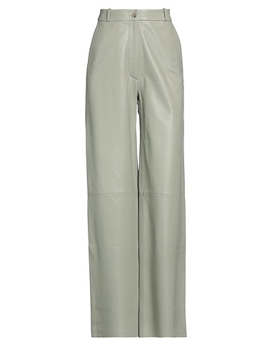 LOULOU STUDIO Casual pants Light green 100% Lambskin