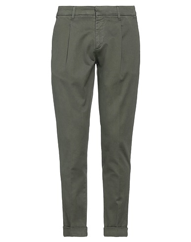 LABORATORI ITALIANI Casual trouser Dark green 98% Cotton, 2% Elastane