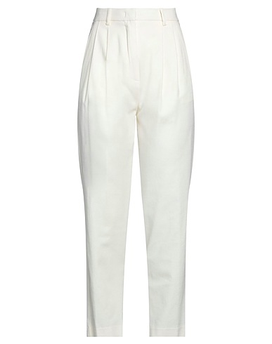 KAOS Casual trouser Ivory 73% Viscose, 22% Linen, 3% Cotton, 2% Elastane