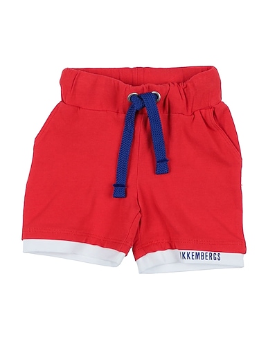 BIKKEMBERGS Shorts & Bermuda Red 94% Cotton, 6% Elastane