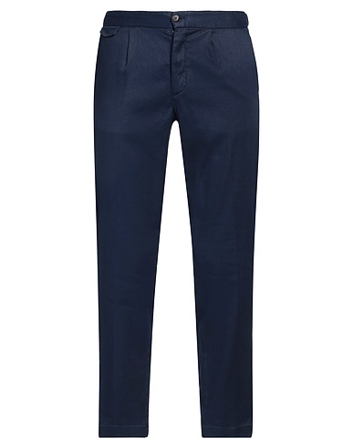 DEVORE INCIPIT Casual trouser Navy blue 49% Linen, 48% Cotton, 3% Elastane