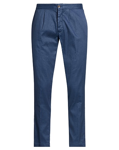 DEVORE INCIPIT Casual trouser BLU 49% Linen, 48% Cotton, 3% Elastane