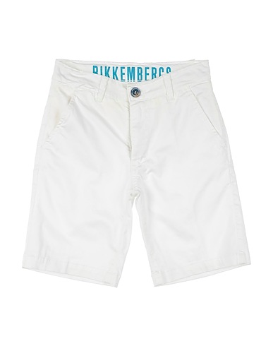 BIKKEMBERGS Shorts & Bermuda White 95% Cotton, 5% Elastane