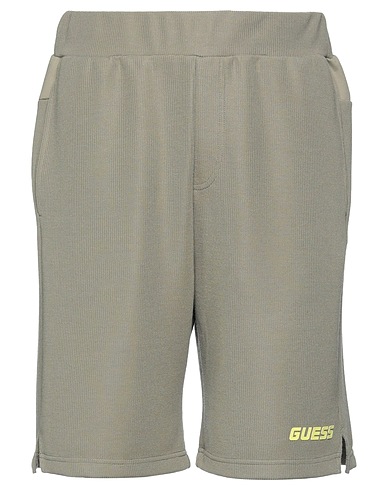 GUESS Shorts & Bermuda Military green 95% Polyester, 5% Elastane