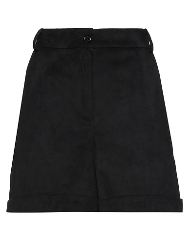 FACE TO FACE STYLE Shorts & Bermuda Black 90% PES - Polyethersulfone, 10% Elastane