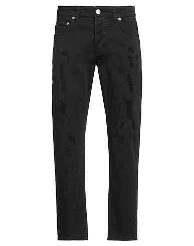 ENTRE AMIS Denim trousers Black 99% Cotton, 1% Elastane
