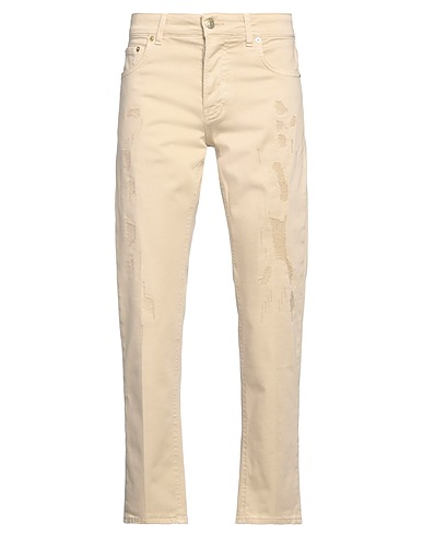 ENTRE AMIS Denim pants Beige 99% Cotton, 1% Elastane