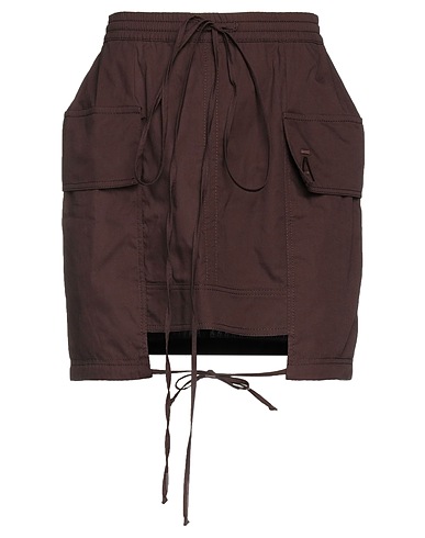 ANDREĀDAMO Mini skirt Dark brown 100% Cotton