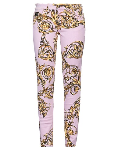 VERSACE JEANS COUTURE Casual trouser Mauve 98% Cotton, 2% Elastane