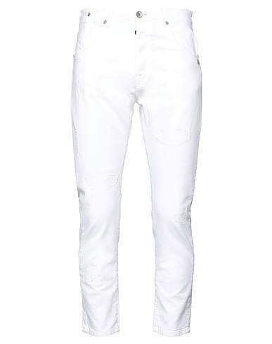 BERNA Pantaloni jeans Bianco 98% Cotone, 2% Elastan