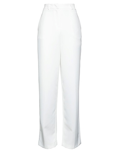 HINNOMINATE Pantalone Off white 89% Poliestere, 11% Elastan