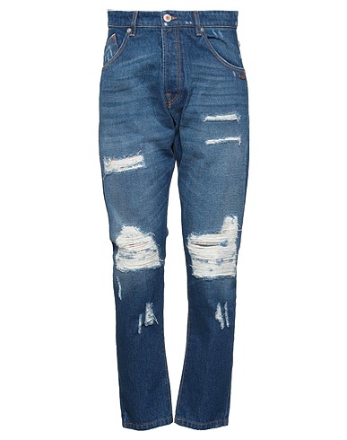 BERNA Denim trousers Blue 100% Cotton