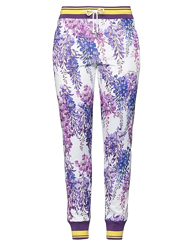 DOLCE&GABBANA Casual trouser Purple 98% Polyester, 2% Elastane, Silk