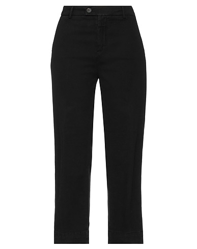 ROŸ ROGER'S Casual trouser Black 98% Cotton, 2% Elastane