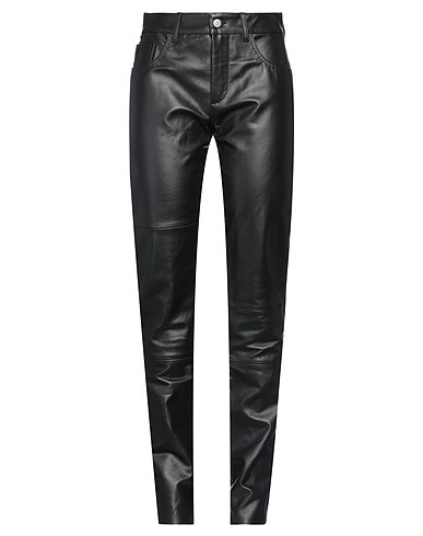 MM6 MAISON MARGIELA Pantalone Nero 100% Pelle di bovino