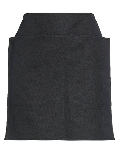MAX MARA Mini skirt Black 60% Cotton, 40% Linen