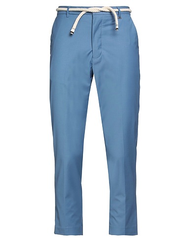 I'M BRIAN Casual pants Pastel blue 64% Polyester, 33% Viscose, 3% Lycra®