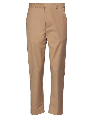 I'M BRIAN Casual trouser Camel 64% Polyester, 33% Viscose, 3% Lycra®